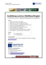 Ausbildung zum/zur Abfallbeauftragten - Kursfinder.at