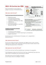 NEU!- ID-Card bei den ÖBB - UG Vida