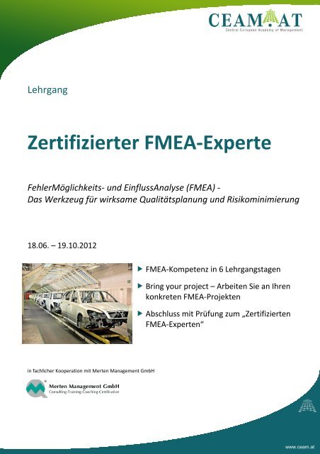 Zertifizierter FMEA-Experte - Kursfinder.at