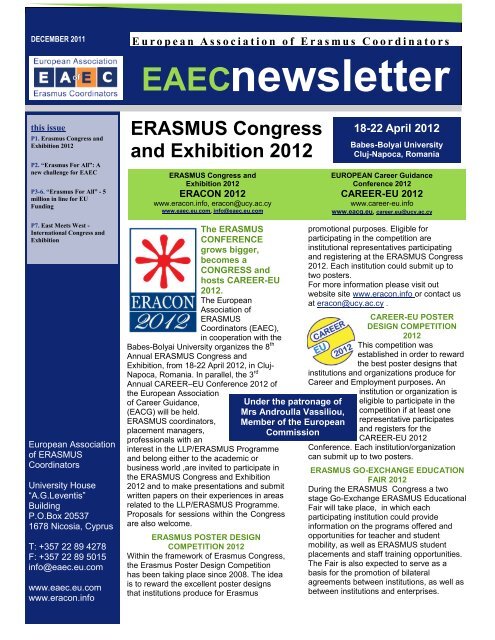 EAEC Newsletter December 2011.pdf - European Association for ...