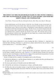 The effect of thin film/substrate radii on the Stoney ... - Hanqing Jiang