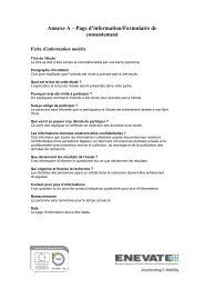 Page d'information/Formulaire de consentement - ENEVATE