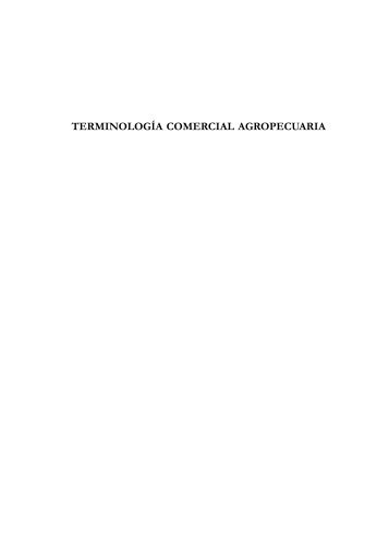 Terminología Comercial Agropecuaria - Universidad Catolica de Salta