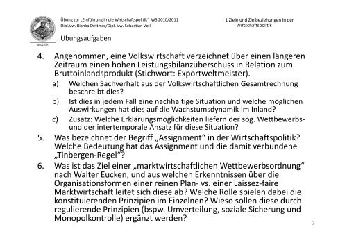 1 Ziele und Methoden der Wirtschaftspolitik - Friedrich-Schiller ...