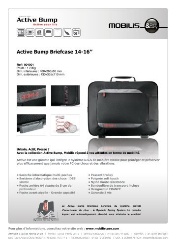Active Bump Briefcase 14-16'' - Mobilis
