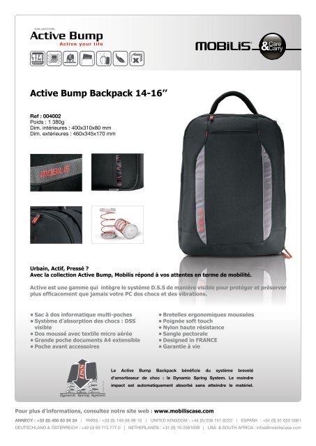 Active Bump Backpack 14-16'' - Mobilis