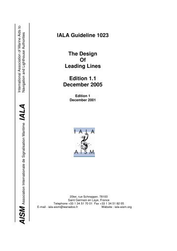 IALA Guidelines (1023) For The Design of Leading Lines