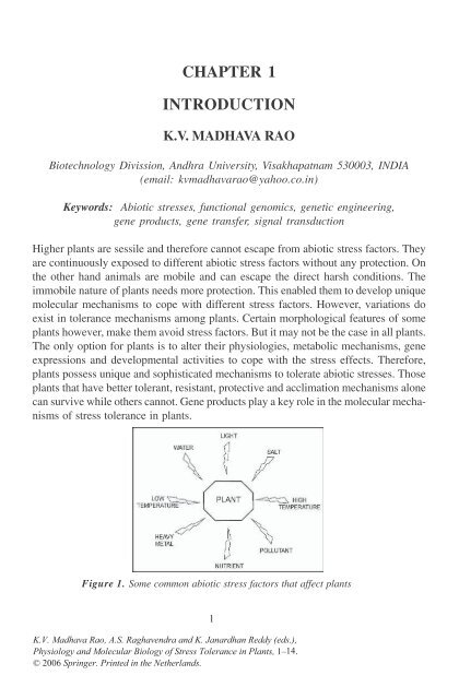 Physiology and Molecular Biology of Stress ... - KHAM PHA MOI