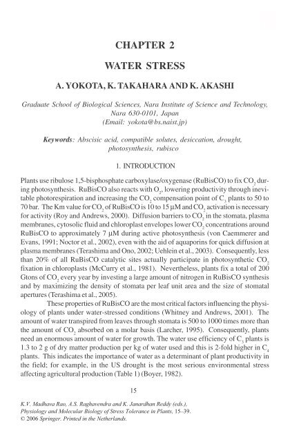 Physiology and Molecular Biology of Stress ... - KHAM PHA MOI