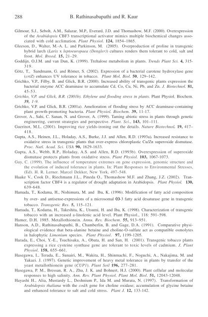 Physiology and Molecular Biology of Stress ... - KHAM PHA MOI