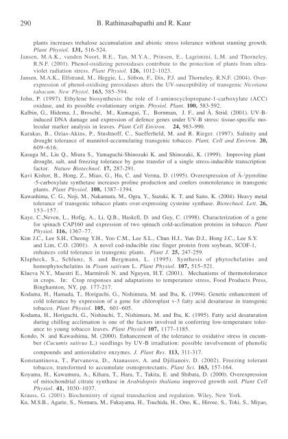 Physiology and Molecular Biology of Stress ... - KHAM PHA MOI