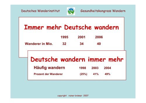 Regeneration durch Wandern - Gesundheitskongress Wandern