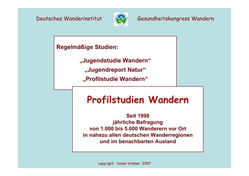 Regeneration durch Wandern - Gesundheitskongress Wandern