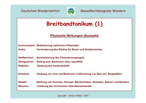 Regeneration durch Wandern - Gesundheitskongress Wandern