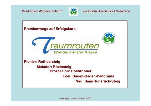 Regeneration durch Wandern - Gesundheitskongress Wandern