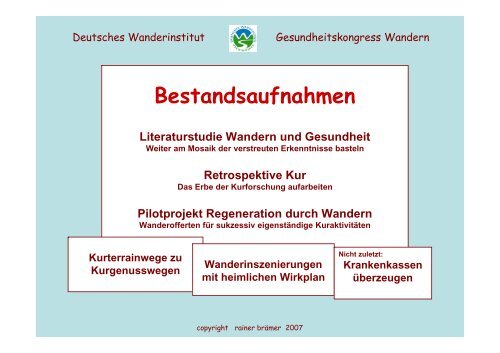 Regeneration durch Wandern - Gesundheitskongress Wandern