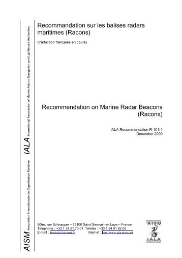 (R-101) on Marine Radar Beacons (Racons) - Hydrosphere UK Ltd.