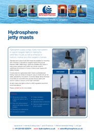 Hydrosphere jetty masts - Hydrosphere UK Ltd.