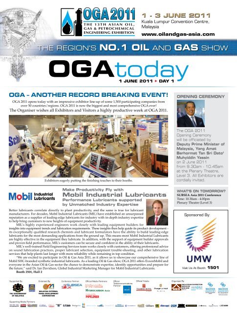 THE REGION'S NO.1 OIL AND GAS SHOW - OGA 2013