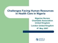 Challenges Facing Human Resources in Health ... - FindaJobinAfrica