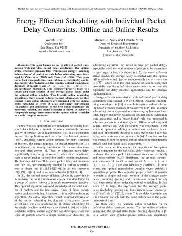 Energy Efficient Scheduling with Individual Packet ... - Qualcomm