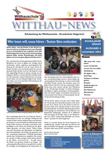 Witthau-News 4 - Witthauschule Haigerloch