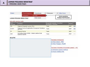 LAMAN PEGAWAI BERIKTIRAF - PERSONEL MAIN PAGE - - e-JPK