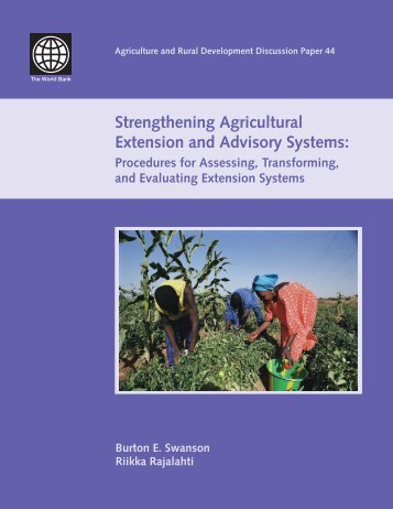 Strengthening Agricultural Extension and Advisory Systems: