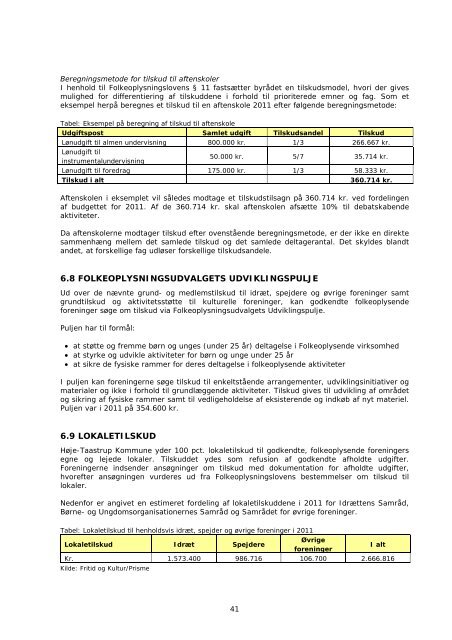 Statusrapport for fritids- og kulturomrÃ¥det i HÃ¸je-Taastrup Kommune ...