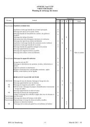 ANNEXE 3 au CCTP 9 RUE FISCHART Planning de nettoyage des ...