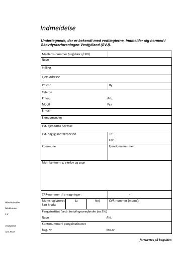 Hent indmeldelsesblanket som pdf - Skovdyrkerforeningen