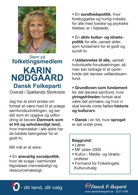 Klik her for at se Karin NÃ¸dgaard's valgbrochure - Dansk Folkeparti