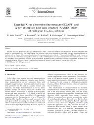 Extended X-ray absorption fine structure (EXAFS) - Technische ...