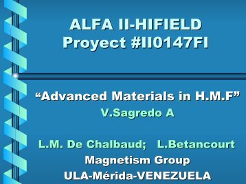 ALFA II-HIFIELD Proyect #II0147FI