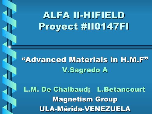 ALFA II-HIFIELD Proyect #II0147FI