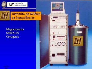 Magnetometer S600X-IN Cryogenic Instituto do MilÃªnio de ...