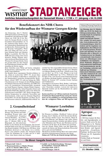 PDF: 2,7 MB - Hansestadt Wismar