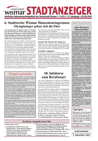 PDF: 1,6 MB - Hansestadt Wismar