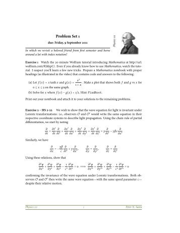 Problem Set - HMC Physics