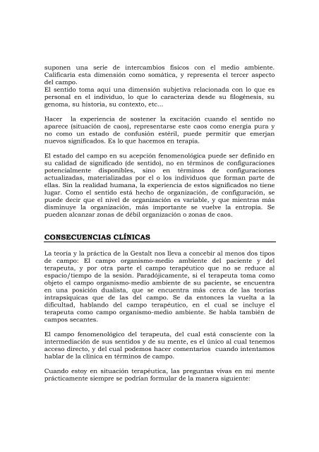 Como pensar el campo en la clinica gestaltista.pdf - gestaltnet