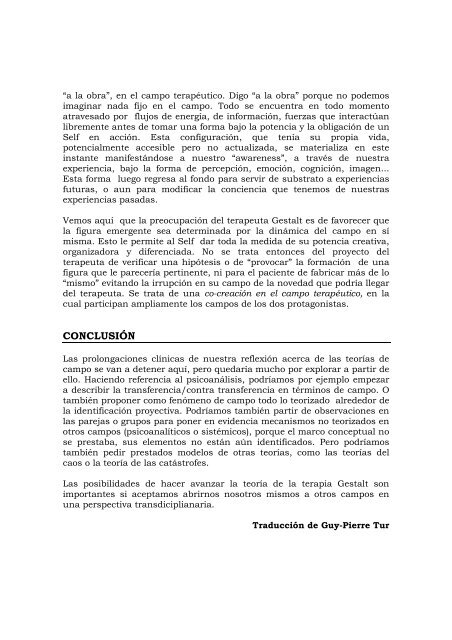 Como pensar el campo en la clinica gestaltista.pdf - gestaltnet