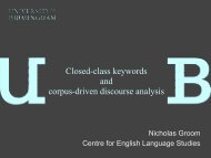 Closed-class keywords and corpus-driven discourse analysis