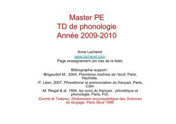 Correction Exercice 1 - Lacheret