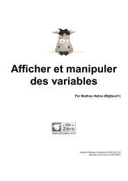 Afficher et manipuler des variables