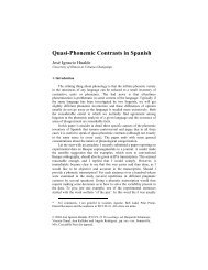 Quasi-Phonemic Contrasts in Spanish - Speech Prosody - University ...