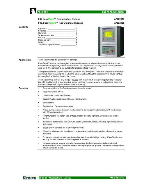 F42 EasyBlendâ¢ feed weigher, 1 house F42.2 ... - Farmi Tilatech Oy