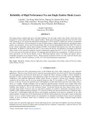 Reliability of High Performance 9xx-nm Single Emitter ... - nLIGHT