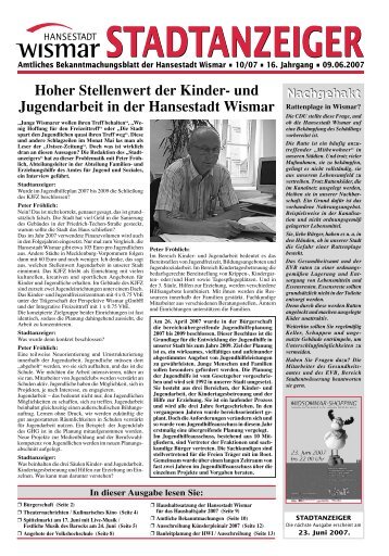 PDF: 1,6 MB - Hansestadt Wismar