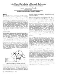 Inter-Piconet Scheduling in Bluetooth Scatternets