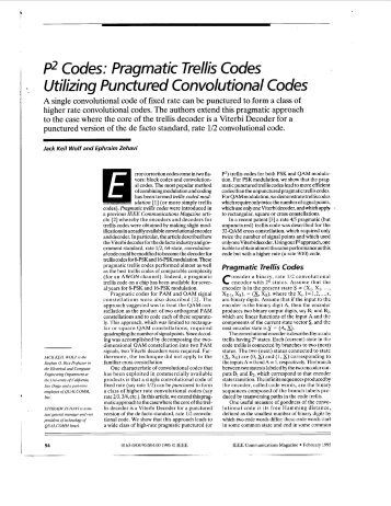 pragmatic trellis codes utilizing punctured ... - IEEE Xplore